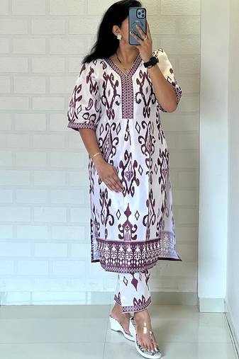 Wine heavy vatican kurti with pant