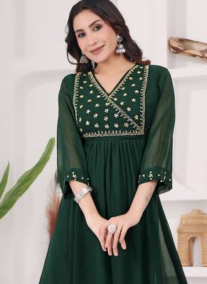 Mahendi georgette long kurti 3