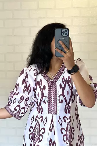 Wine heavy vatican kurti with pant