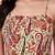 Vastramay womens cream paisley digital print crepe straight kurta