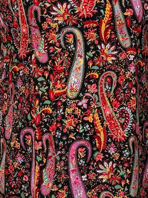 Vastramay womens black paisley digital print crepe straight kurta 5