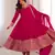 Pink heavy vichitra silk anarkali gown set with dupatta     full kali flare & embroidered work