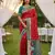 Pink soft saree with zari weawing meenakari rich pallu and unique ikkat border