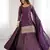 Premium roman shimmer chanderi silk kurta with flared lehenga & organza dupatta set
