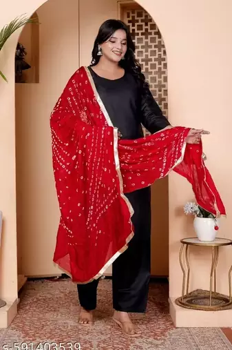 Women's Black Rayon Kurta & Pant Set