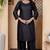 Women's Black Rayon Kurta & Pant Set