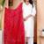 Women's White Rayon Kurta & Pant Set