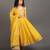 Yellow mulmul swarn mohini anarkali set