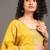 Yellow mulmul swarn mohini anarkali set