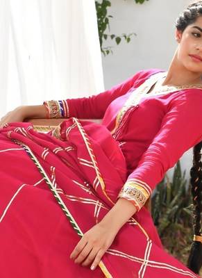 Magenta mulmul rani atrangi anarkali set 4