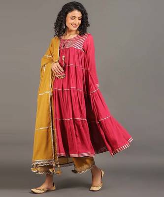 Rose pink mulmul gulabi shama kurta pants set 2