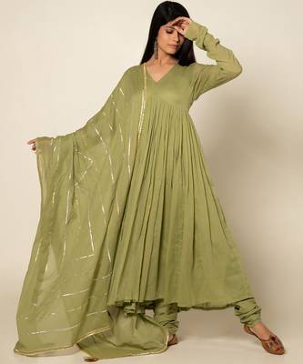 Pista mulmul harit taani anarkali suit 1