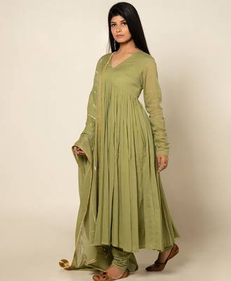 Pista mulmul harit taani anarkali suit 2