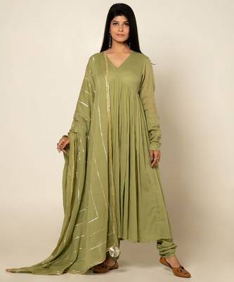 Pista mulmul harit taani anarkali suit 3