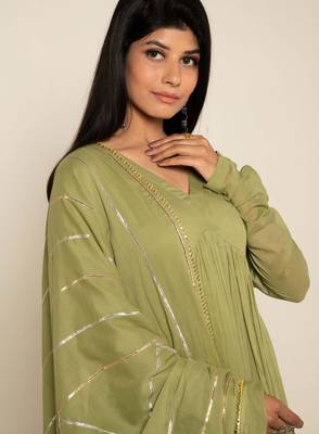 Pista mulmul harit taani anarkali suit 4