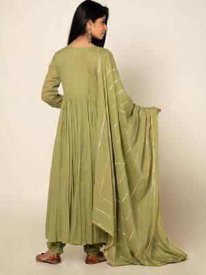 Pista mulmul harit taani anarkali suit 5