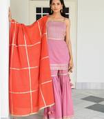 Purple mulmul kamal sohini sharara set