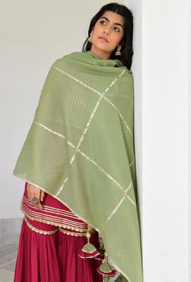 Rose pink mulmul gulab sohini sharara set 5