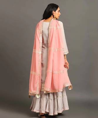 Powder blue mulmul powder blue mehar kurta sharara set 2