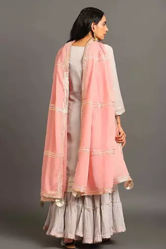 Powder blue mulmul powder blue mehar kurta sharara set