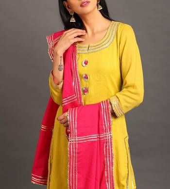 Lime green mulmul yellow mehar kurta sharara set 4