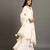 White cotton white saira double layered dress