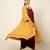 Maroon./mango yellow cotton linen maroon sufi saanjh jumpsuit with overlay