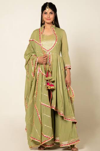 Pista mulmul harit meera sharara set