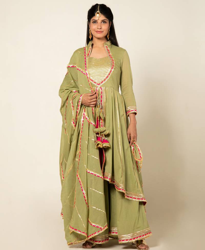 Pista mulmul harit meera sharara set