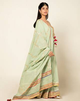 Mint mulmul mint atrangi anarkali set 2