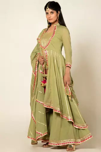 Pista mulmul harit meera sharara set