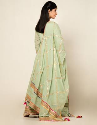 Mint mulmul mint atrangi anarkali set 3