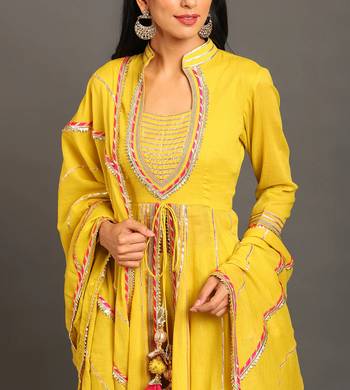 Lime green mulmul yellow jodha anarkali sharara set 4