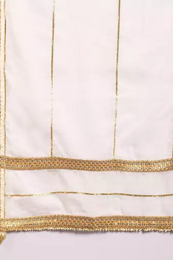 White mulmul cotton chanda sharara set