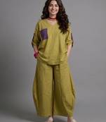 Olive cotton linen olive comfort co-ord set