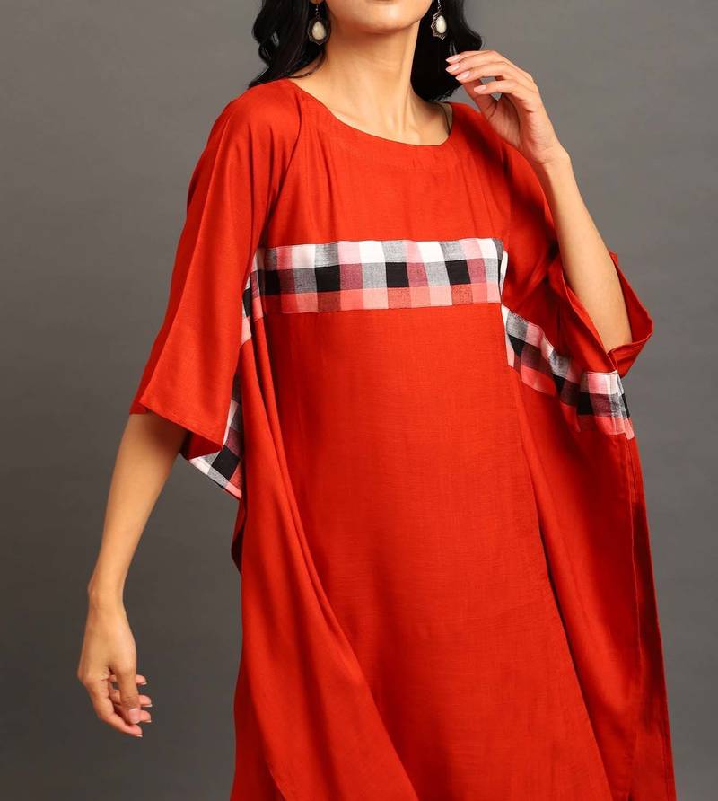 Orange cotton silk orange free spirit co-ord set