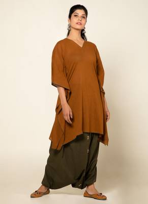 Mustard/army green cotton linen mustard sufi sage co-ord set 3
