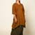 Mustard/army green cotton linen mustard sufi sage co-ord set