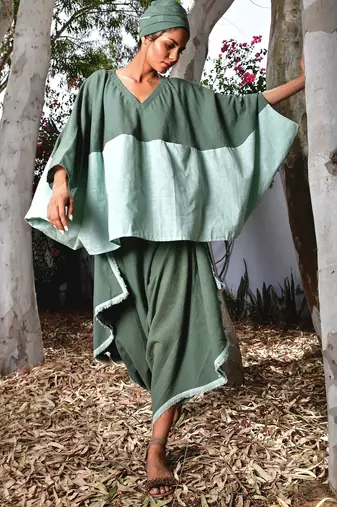 Mint / sage green cotton linen minty noora  co-ord set