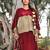 Maroon/ beige cotton linen cherry noora  co-ord set