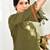 Mustard/army green cotton linen olive  uns co ord set