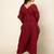 Maroon cotton linen maroon boho chic long jumpsuit