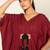 Maroon cotton linen maroon boho chic long jumpsuit