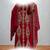 Luxurious dark Maroon Kaftan With Gold Work Stitched Dress