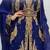 Luxurious Light-Navy-Blue Kaftan With Gold Work Stitched Dress