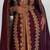 Luxurious Burgundy Kaftan With Gold Work Stitched Dress