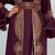 Luxurious Burgundy Kaftan With Gold Work Stitched Dress