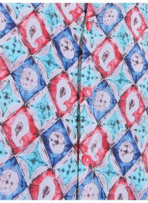  men's polyester geomatrical printed regular shirt (multi) 4