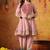 Pink banarasi embroidered kurta set