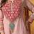 Pink banarasi embroidered kurta set